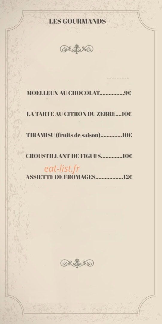 Le Clou du Zèbre — carte page 6