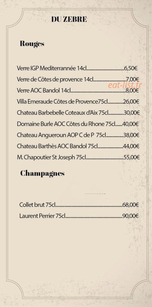 Le Clou du Zèbre — carte page 11