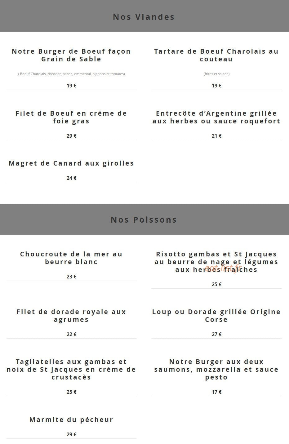 Le grain de sable — carte page 2