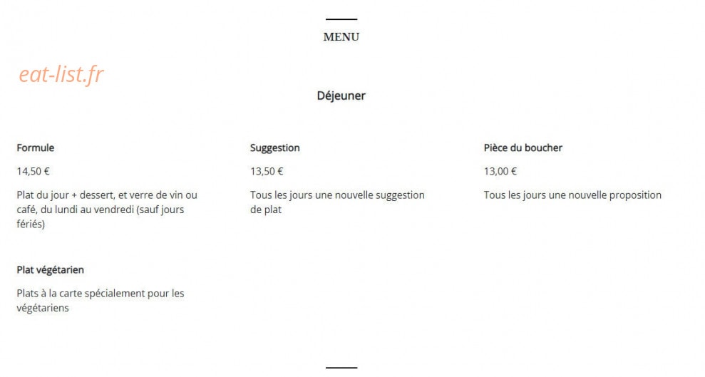 Le Grand Café — carte page 1