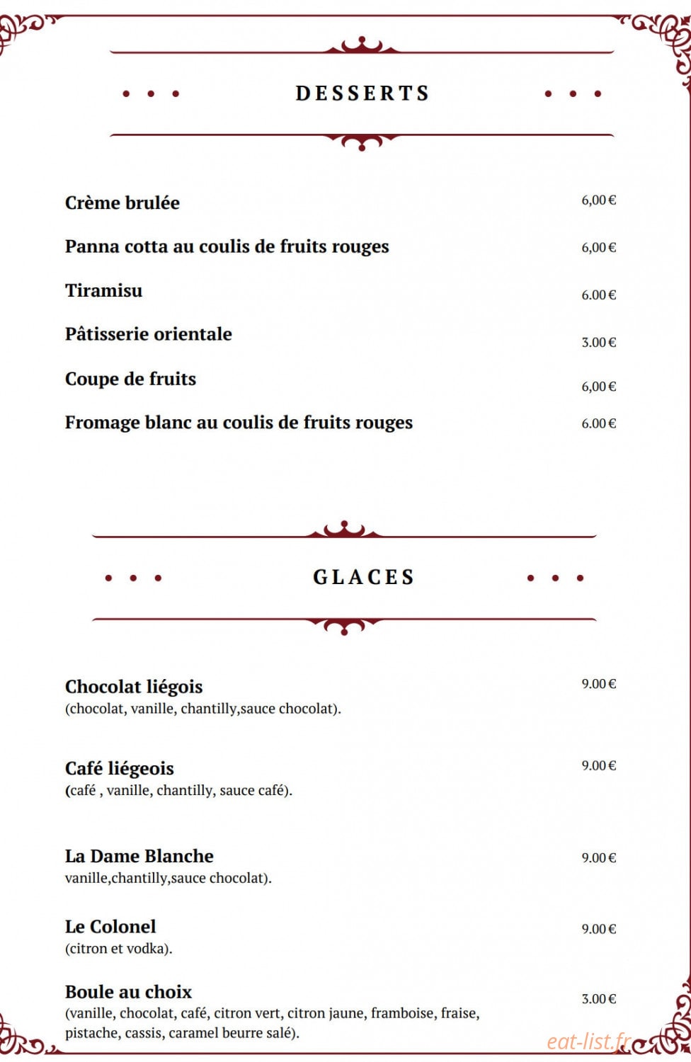 Le Royal Berbere — carte page 4