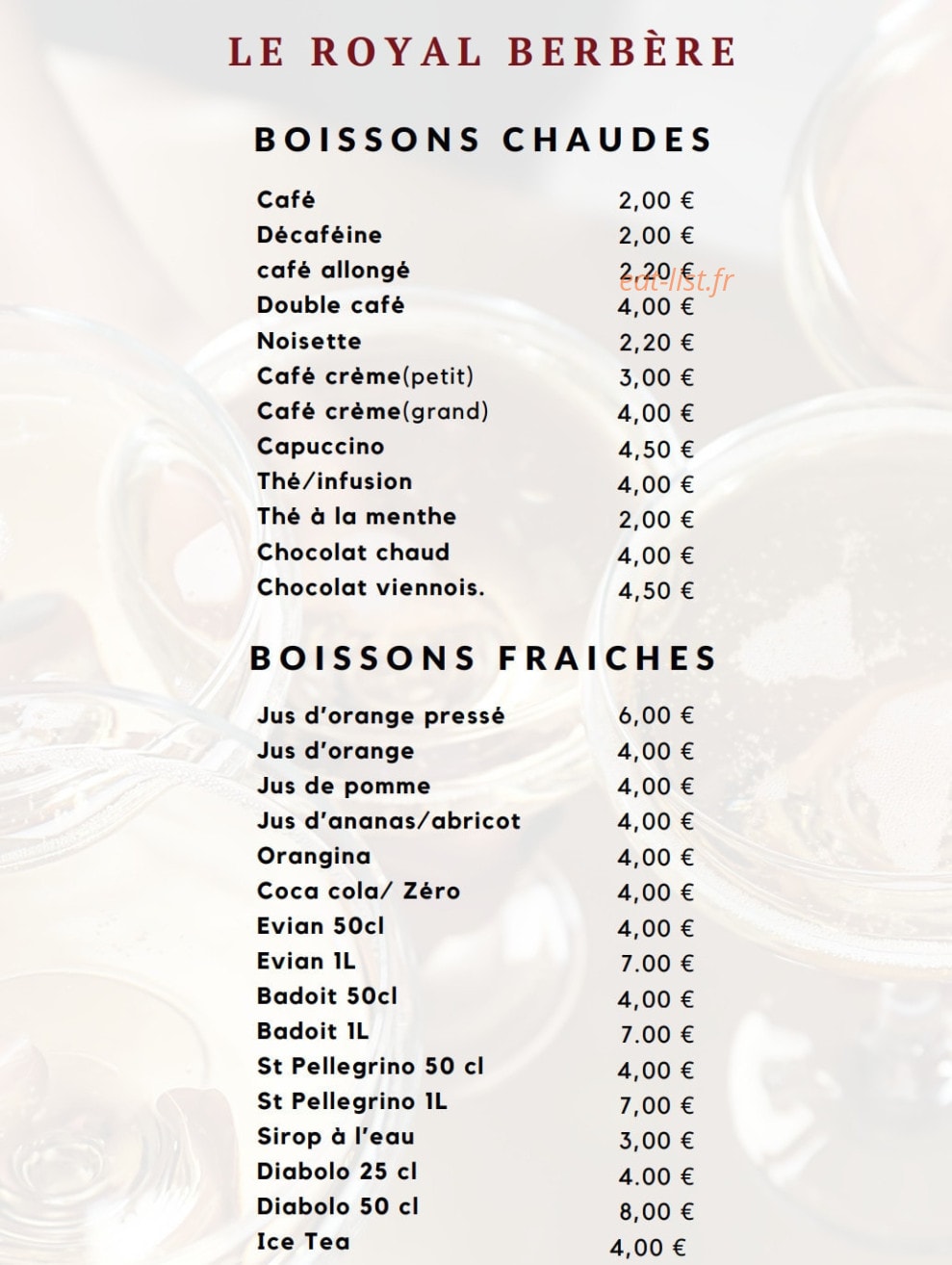 Le Royal Berbere — carte page 7