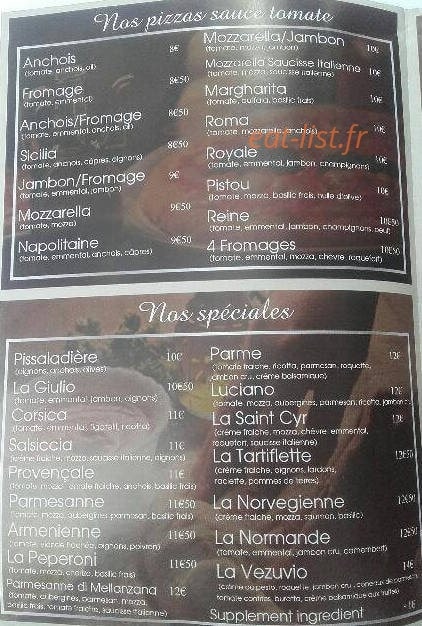Luciano Pizza — carte page 2