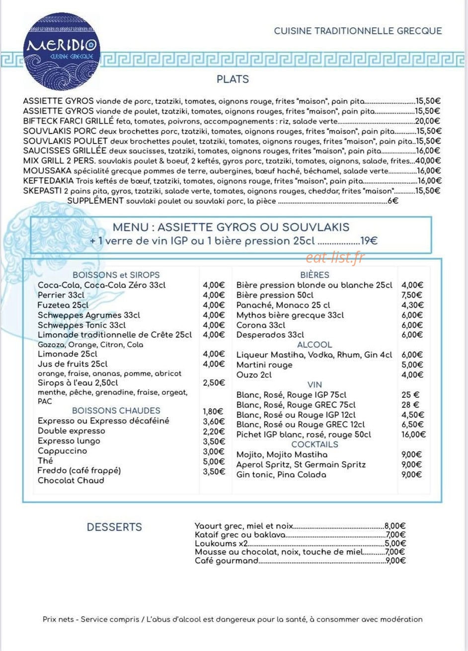 Meridio — carte page 1