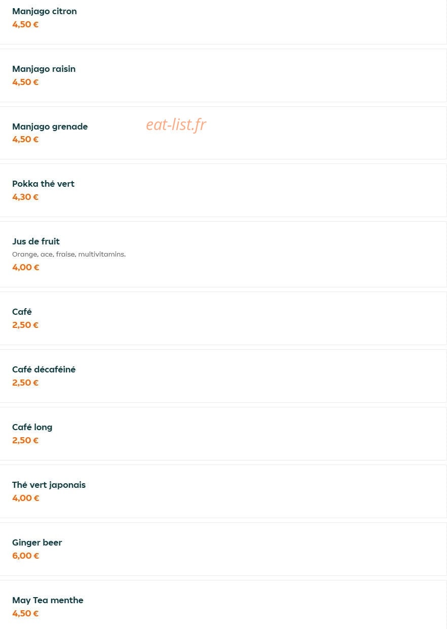 O my sushi — carte page 19