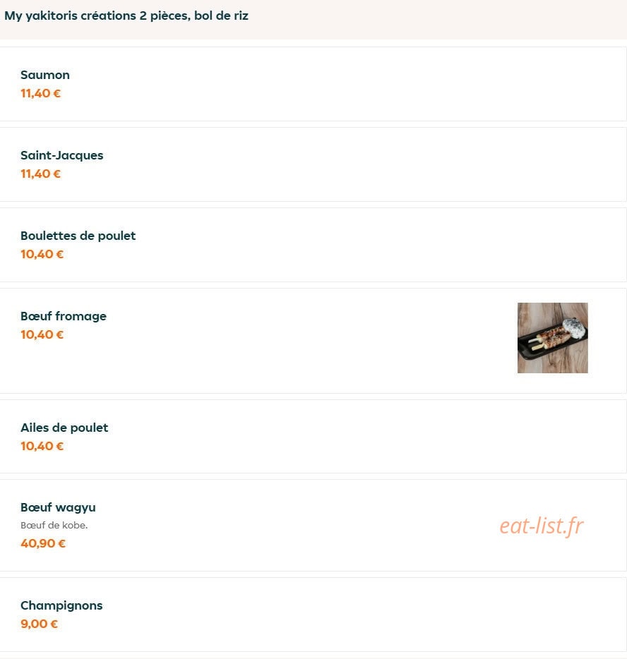 O my sushi — carte page 8