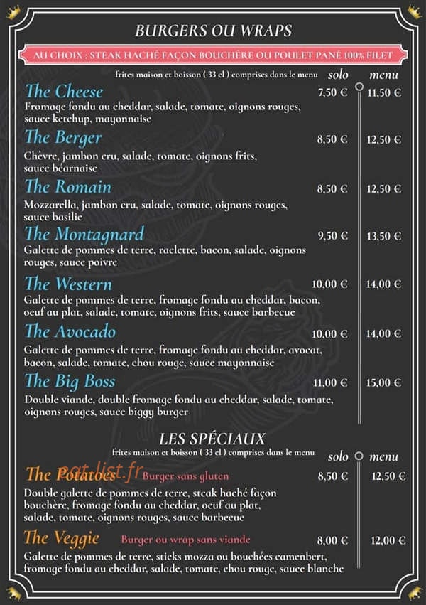 The SnacKing — carte page 2