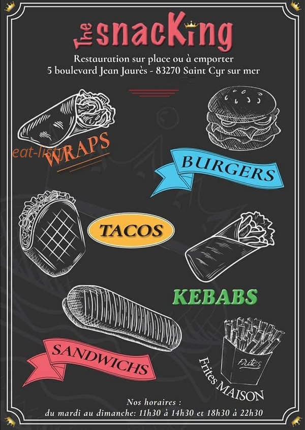 The SnacKing — carte page 1