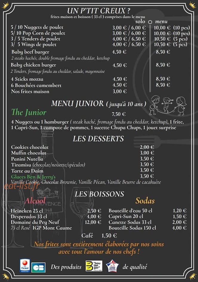 The SnacKing — carte page 4