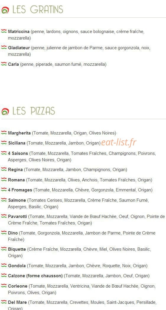 Trattoria — carte page 5