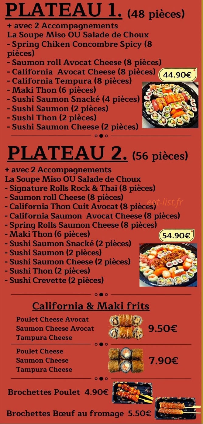 Bangkok Sushi — carte page 4