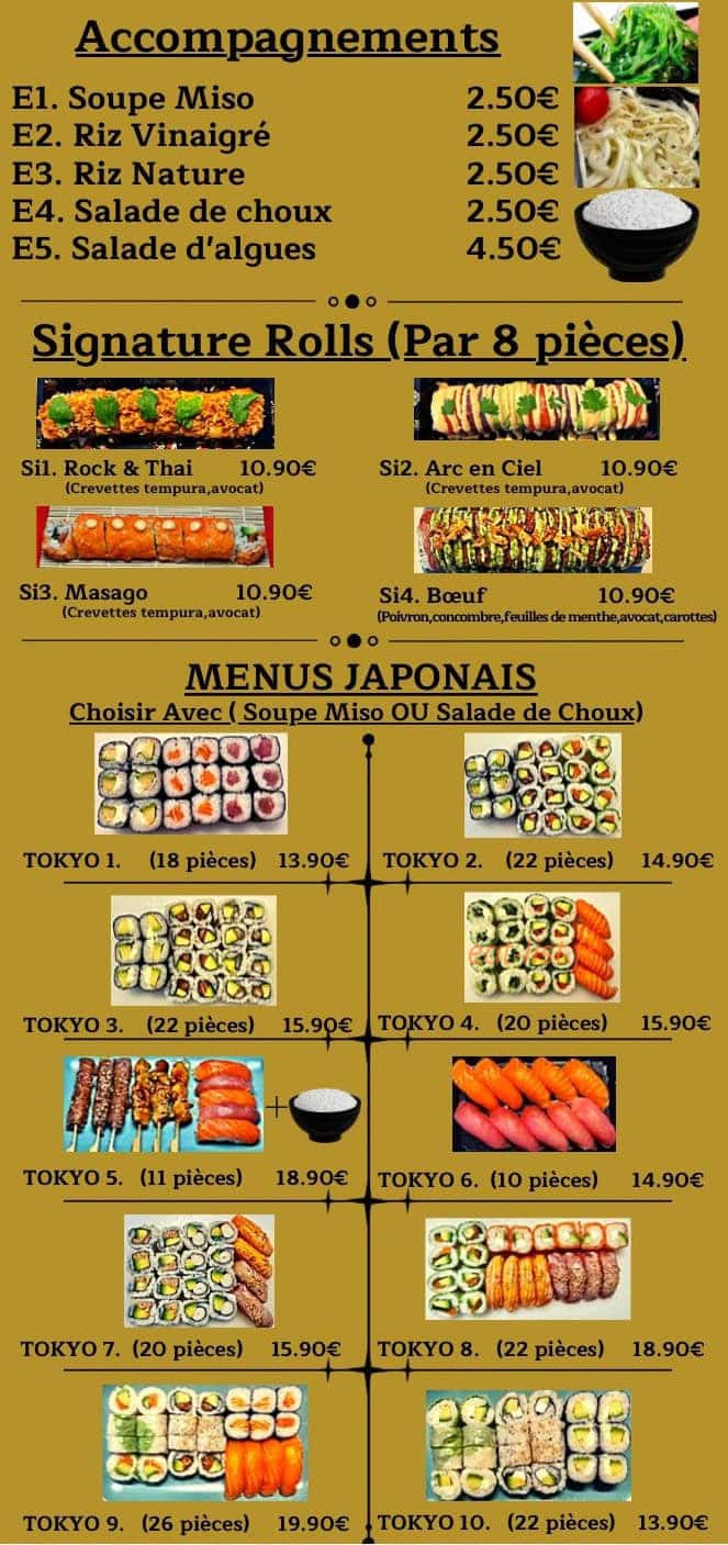 Bangkok Sushi — carte page 3