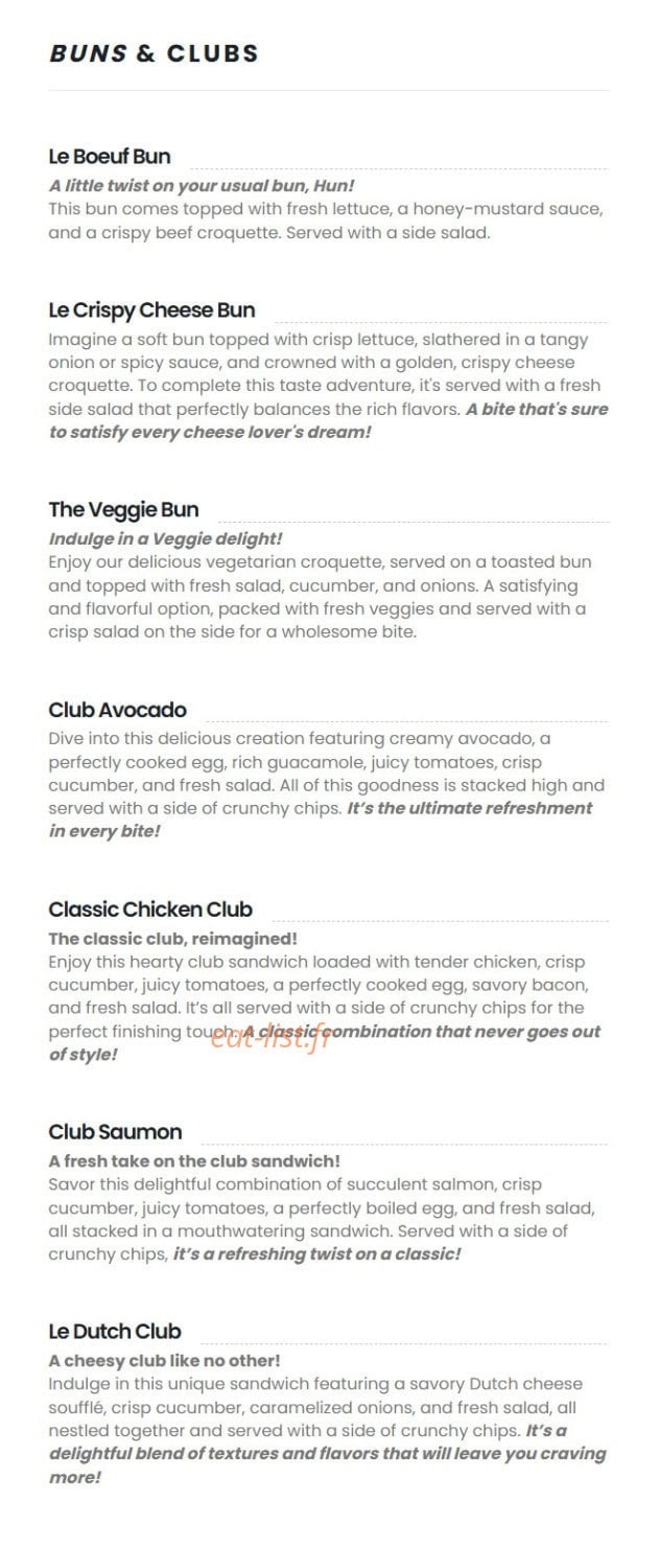 Dutch & Divine — carte page 2