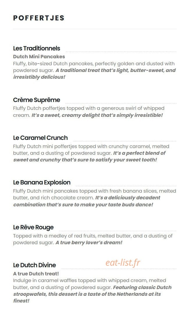 Dutch & Divine — carte page 7