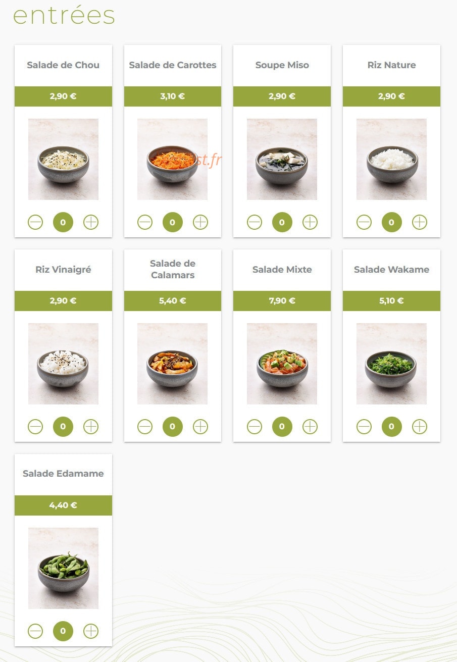 Eat sushi — carte page 5