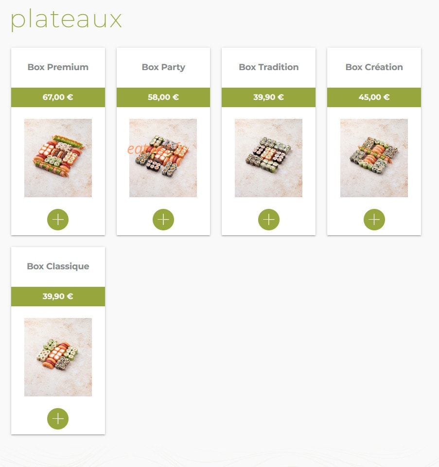 Eat sushi — carte page 4