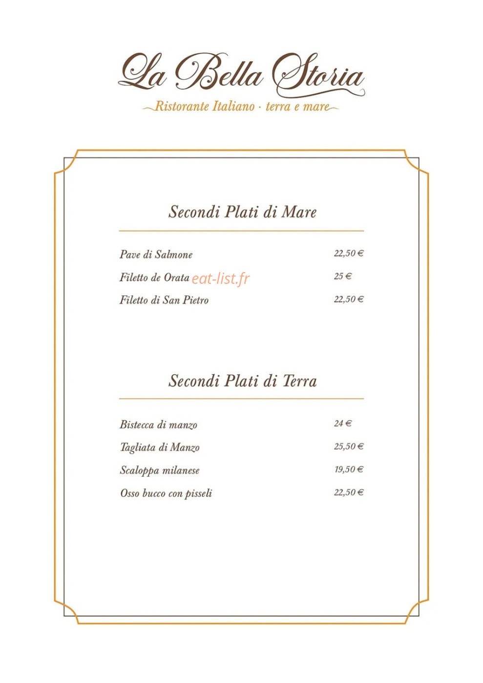 La Bella Storia — carte page 3