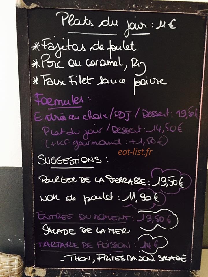 La Terrasse chez Charlotte — carte page 1