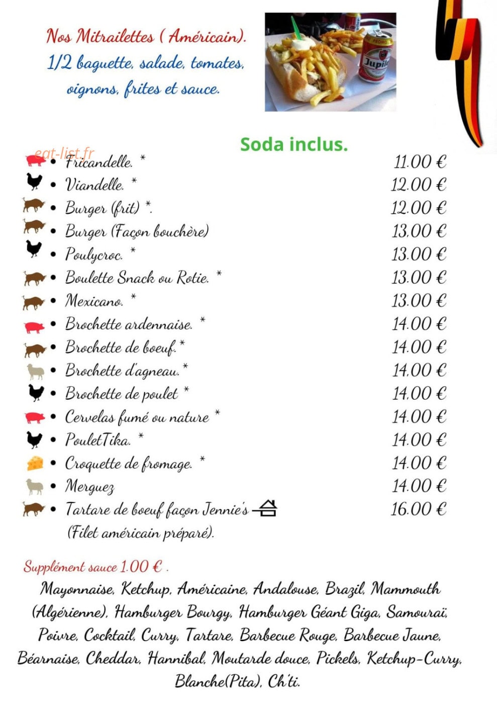 Le Jennie's — carte page 7