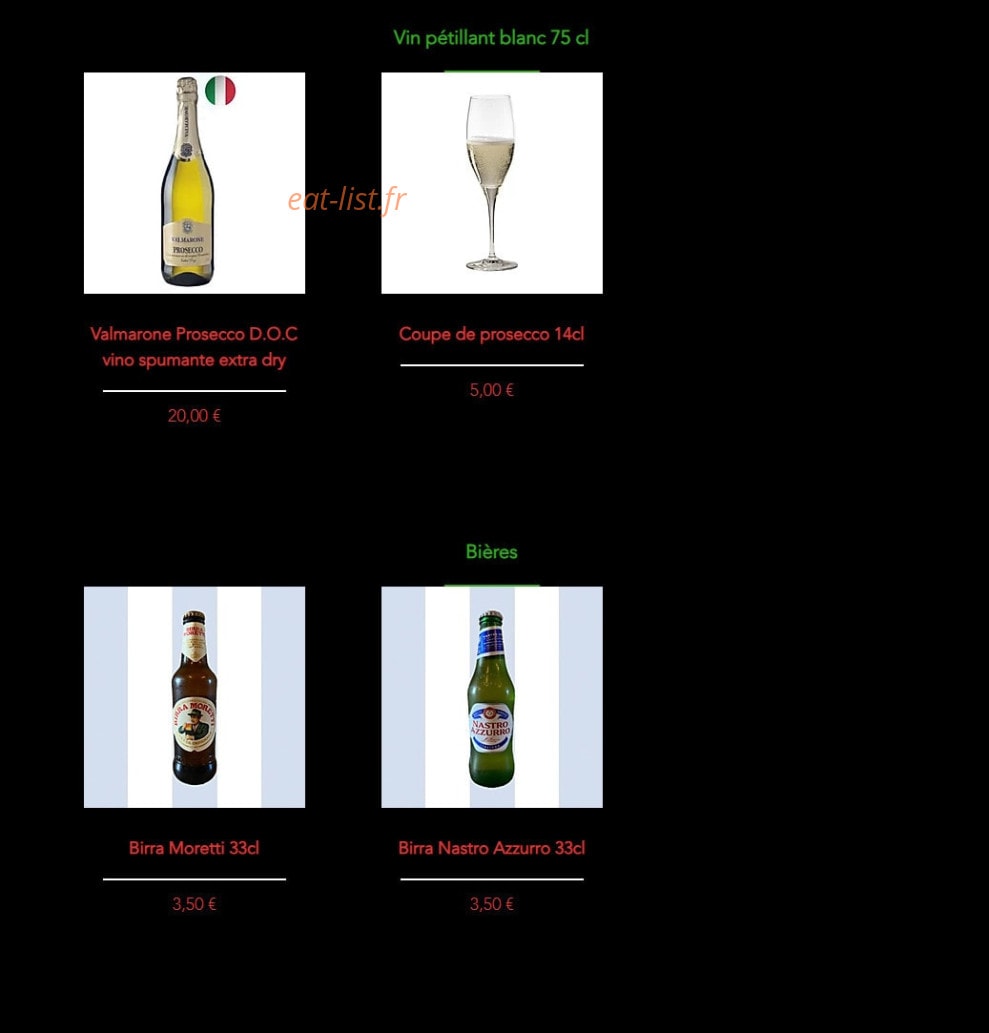Rosate Pizze — carte page 7