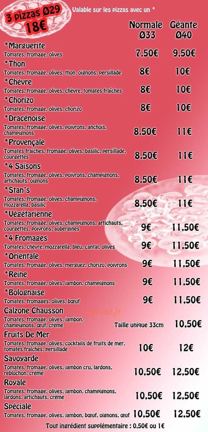 Yummy Pizza — carte page 2