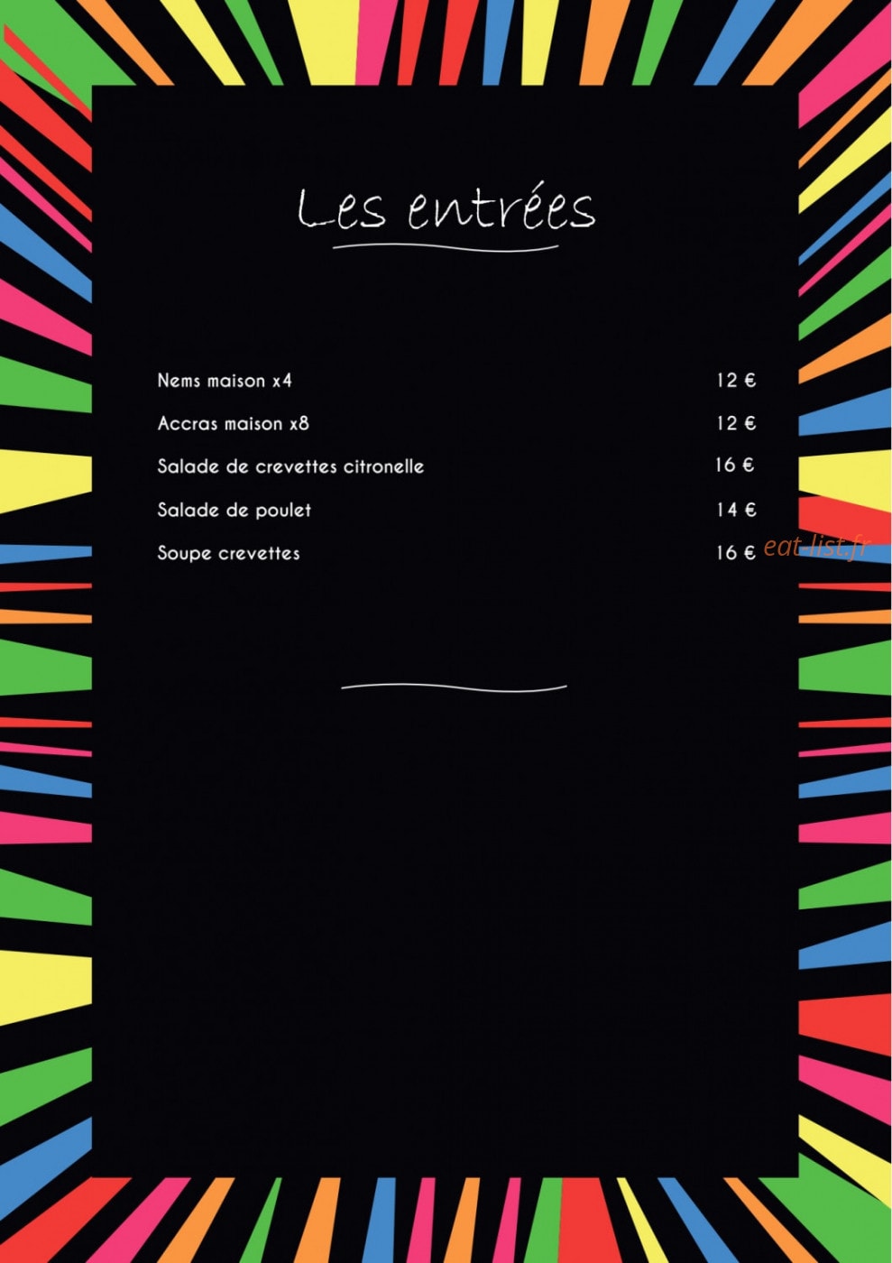 Cantine Bambou — carte page 2