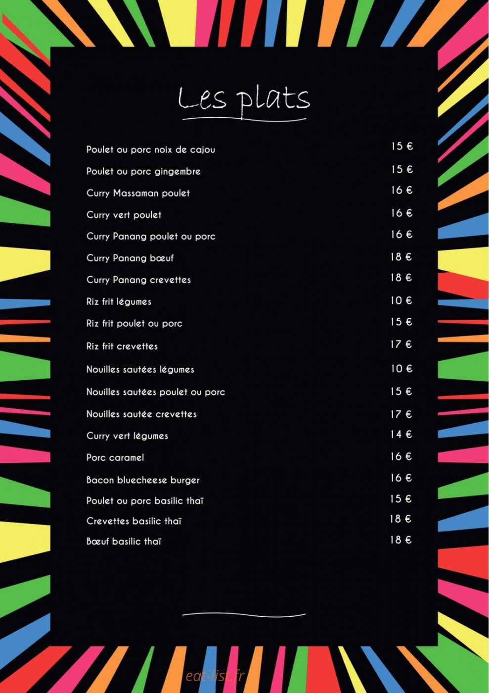 Cantine Bambou — carte page 3