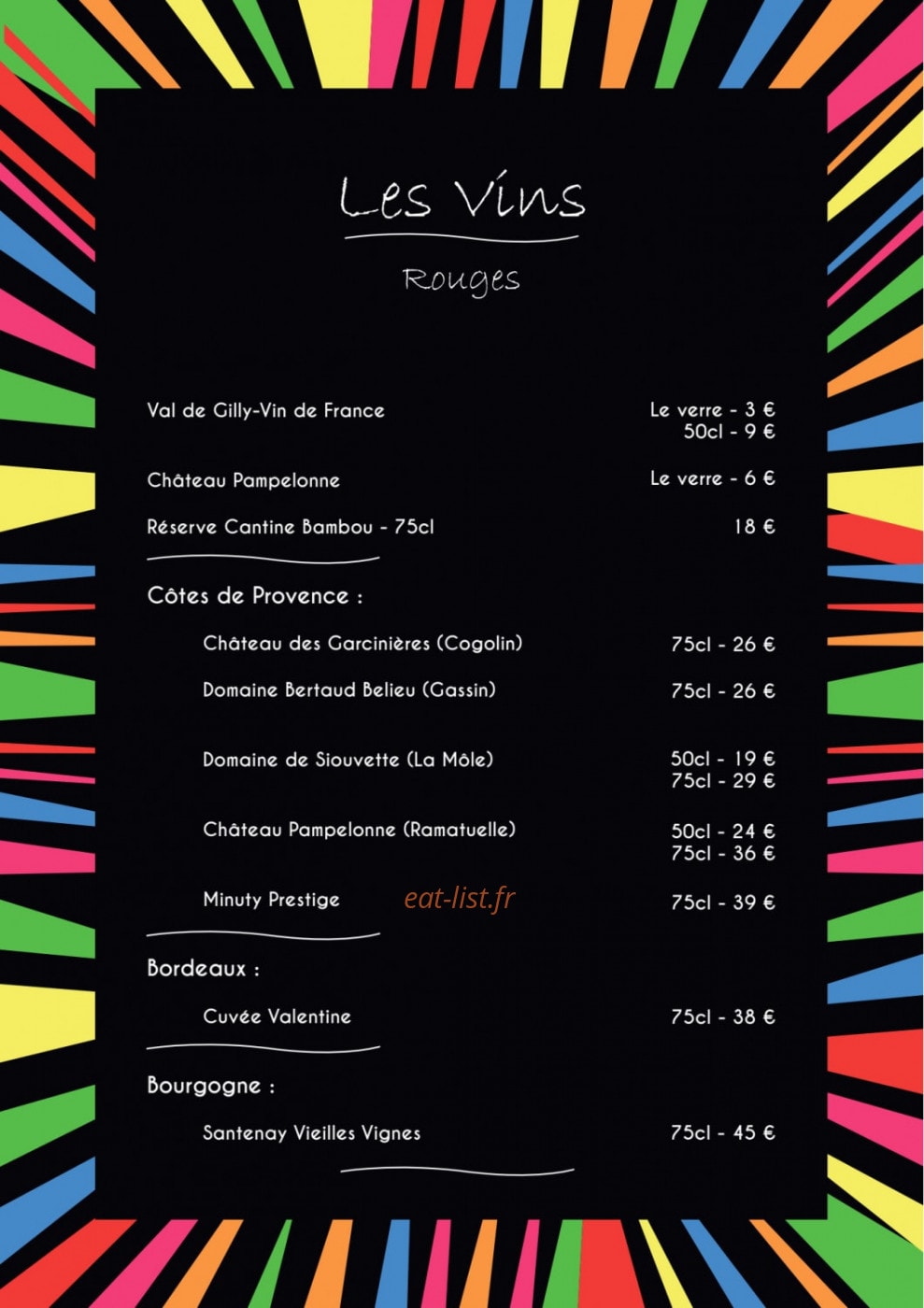 Cantine Bambou — carte page 8
