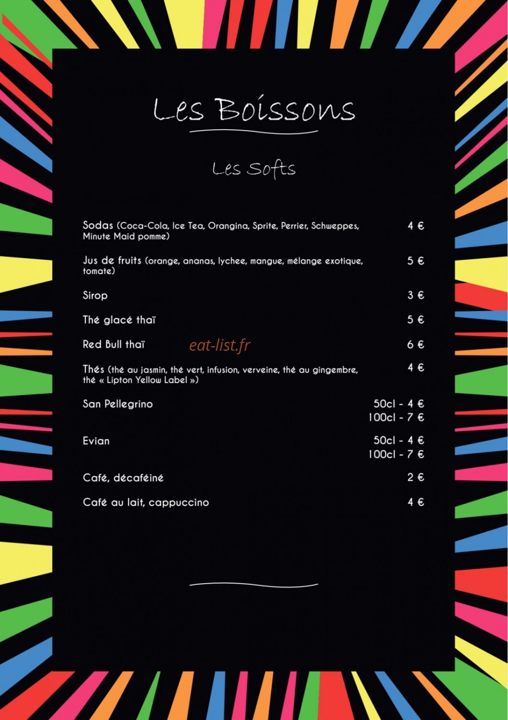 Cantine Bambou — carte page 5