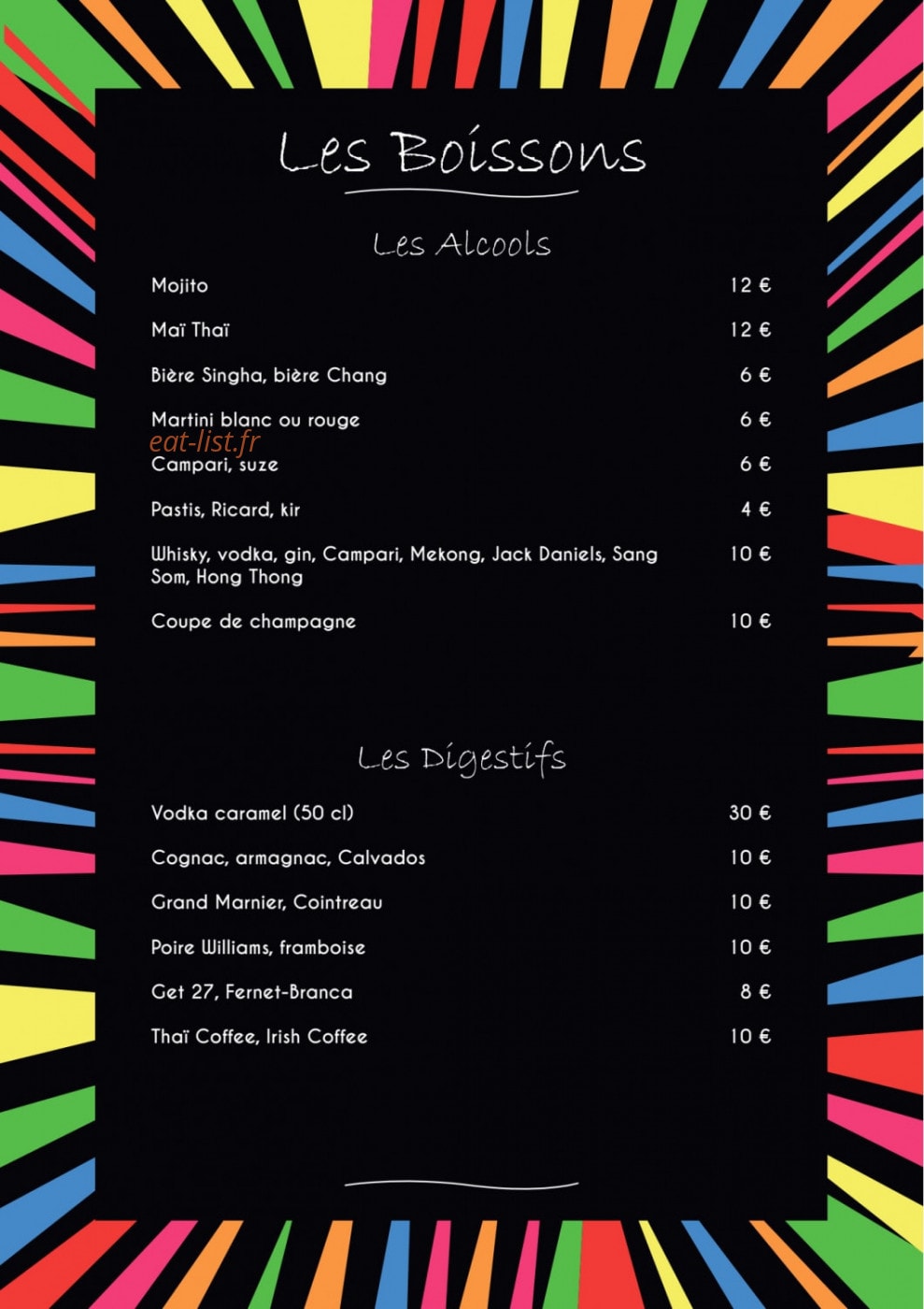 Cantine Bambou — carte page 6