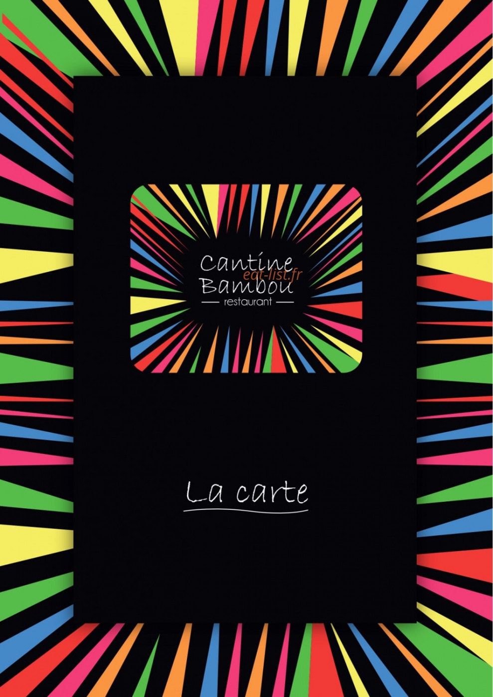 Cantine Bambou — carte page 1
