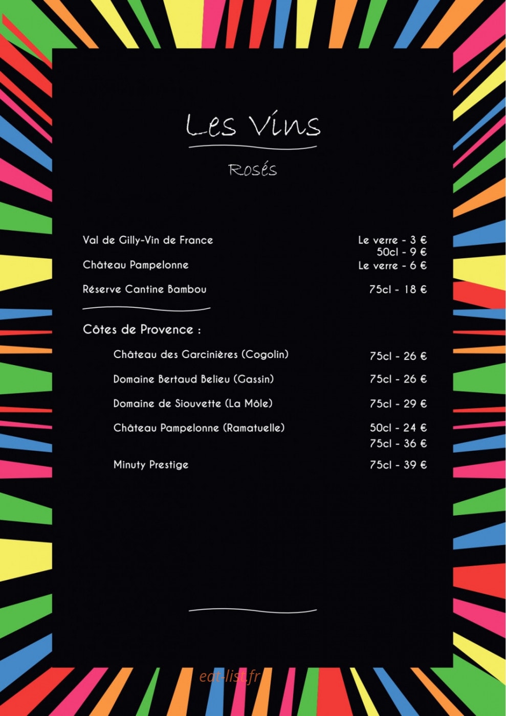 Cantine Bambou — carte page 7