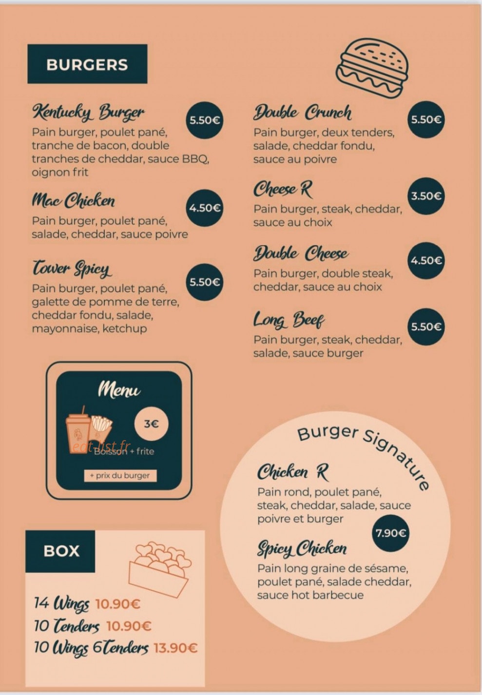 Chicken R — carte page 2