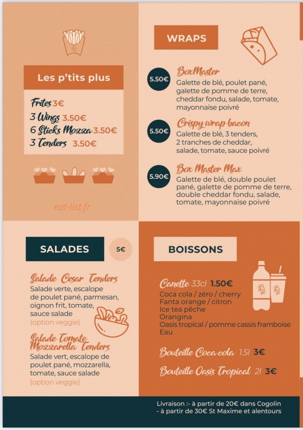 Chicken R — carte page 3