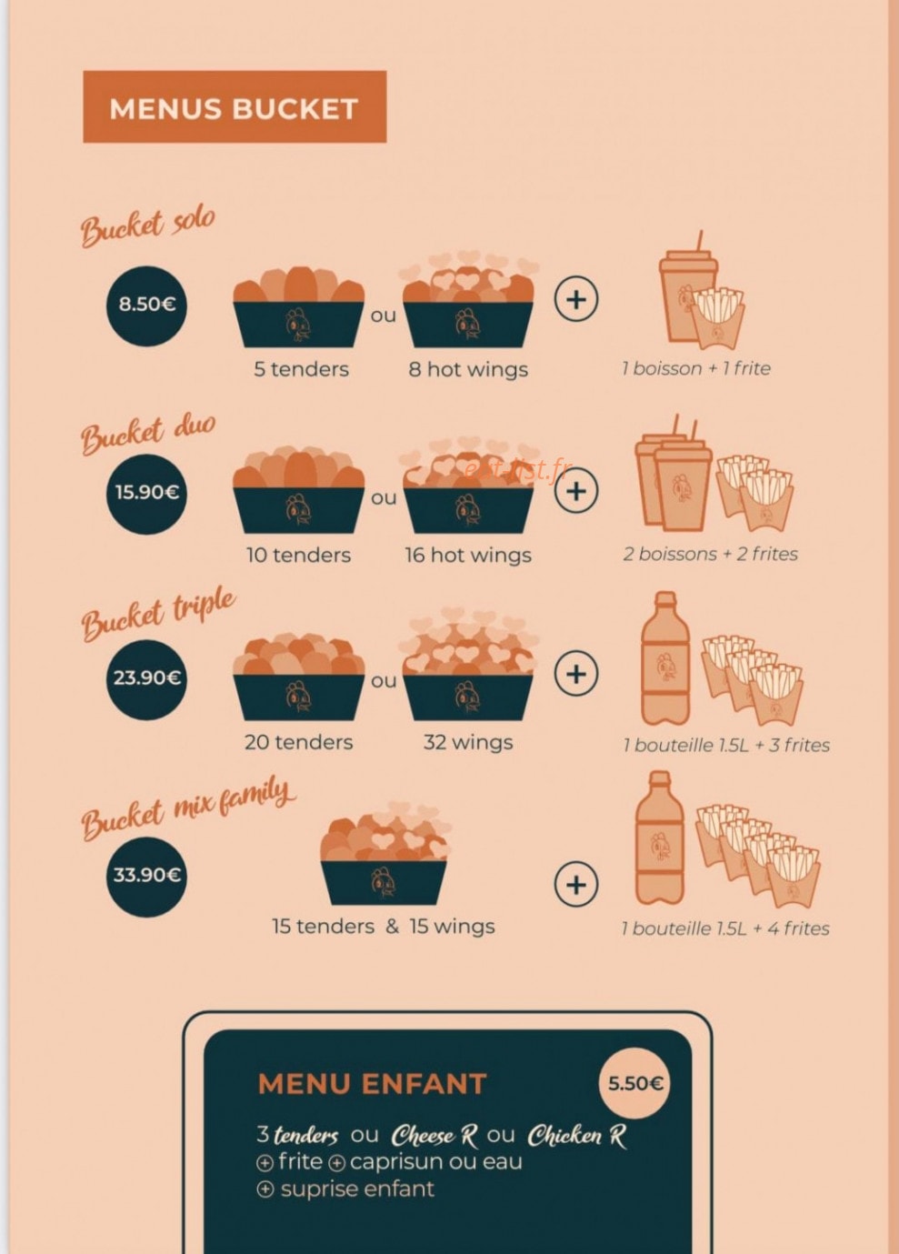 Chicken R — carte page 1