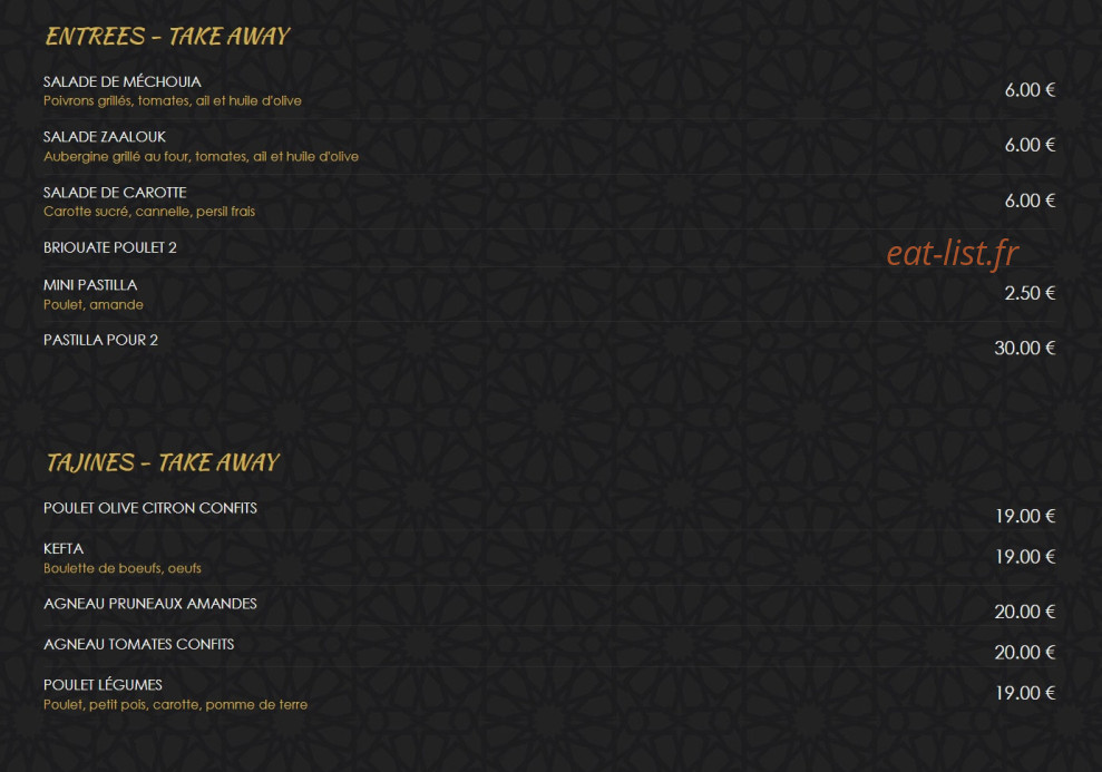 El Baraka — carte page 2