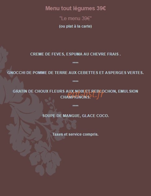 La Grange des Agapes — carte page 18