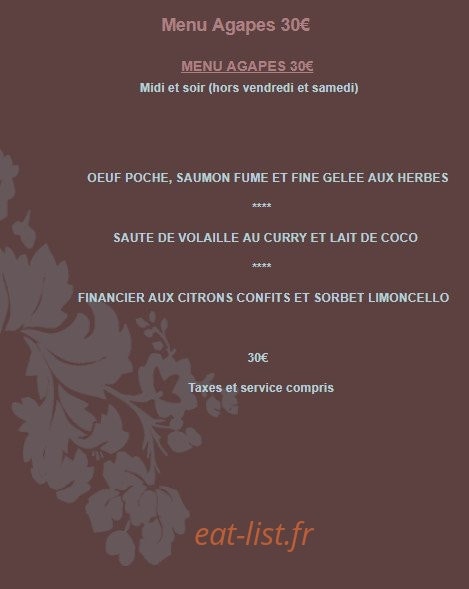 La Grange des Agapes — carte page 16
