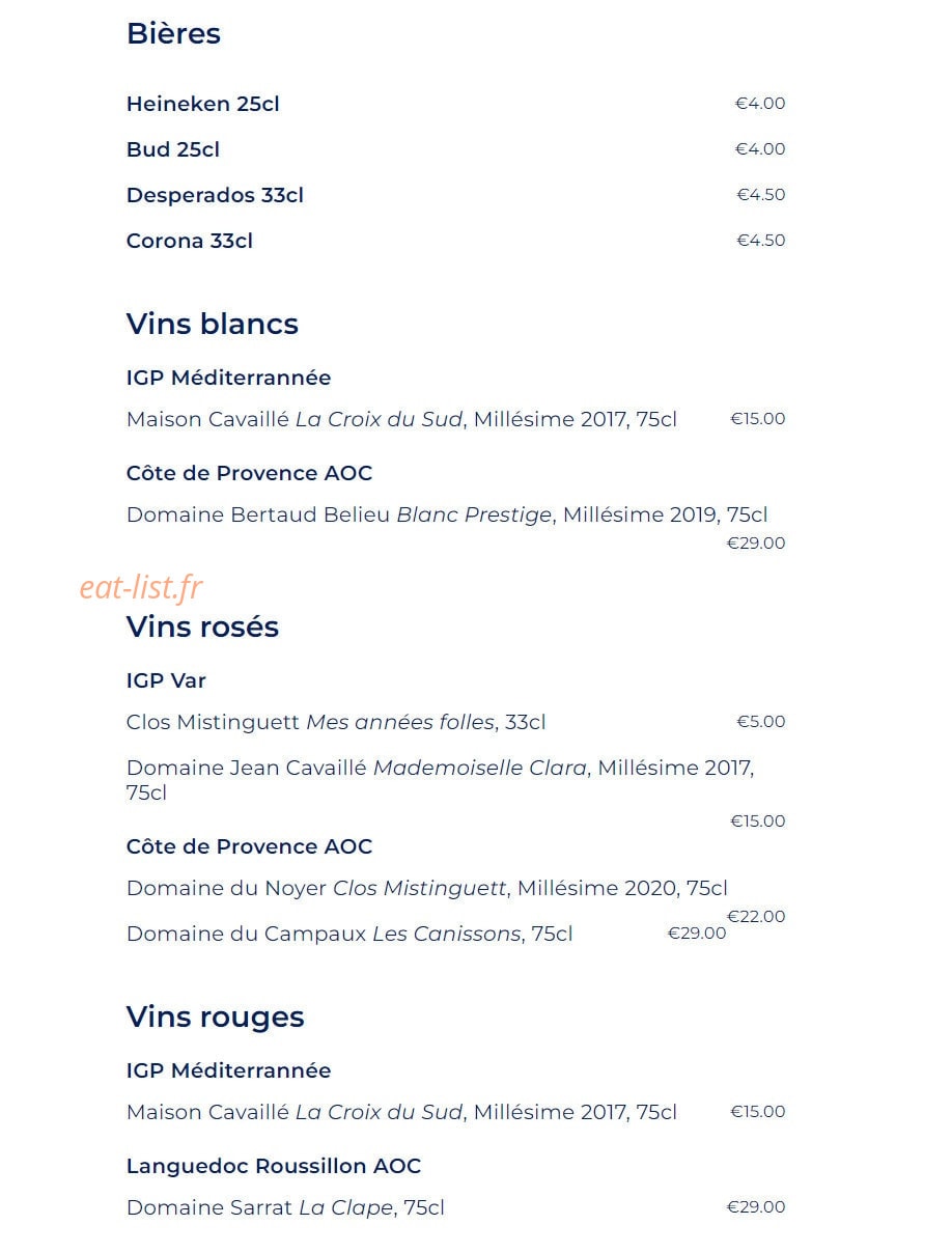Le Comptoir des Marines — carte page 7