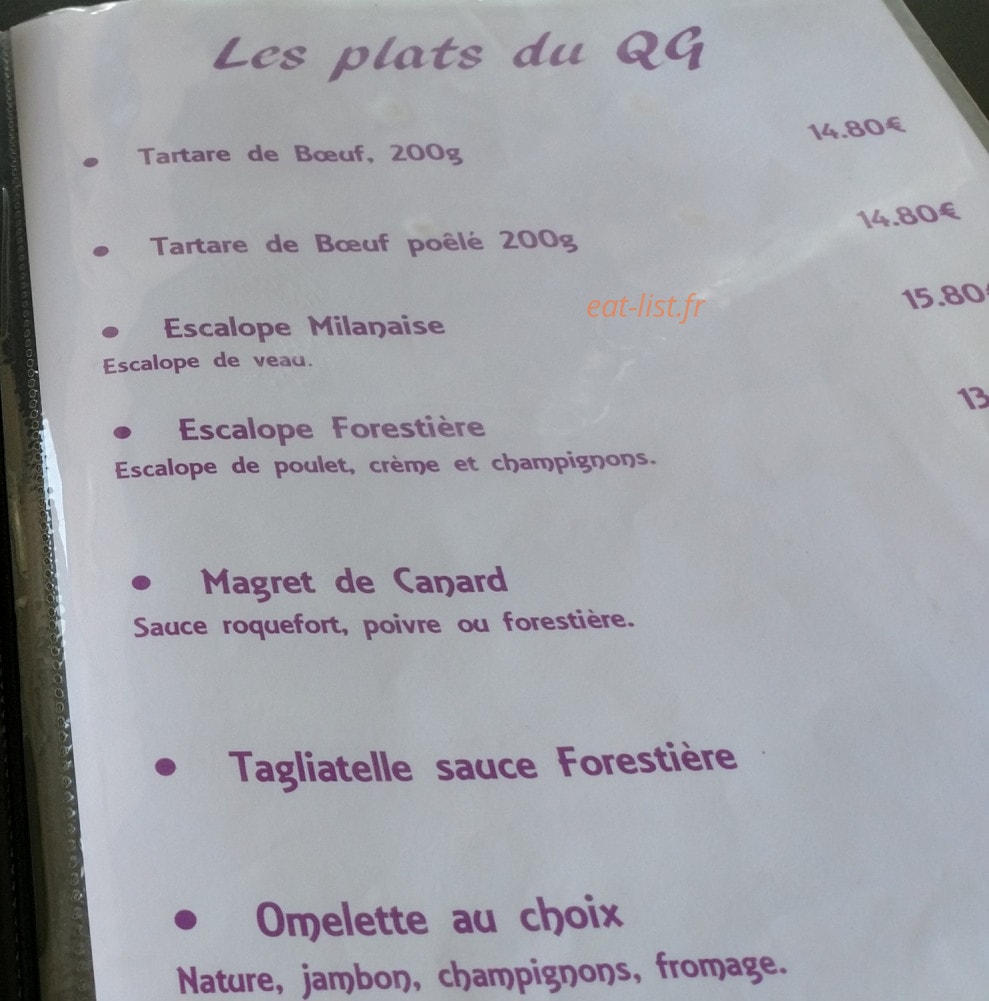 Le Quartier Gourmand — carte page 2