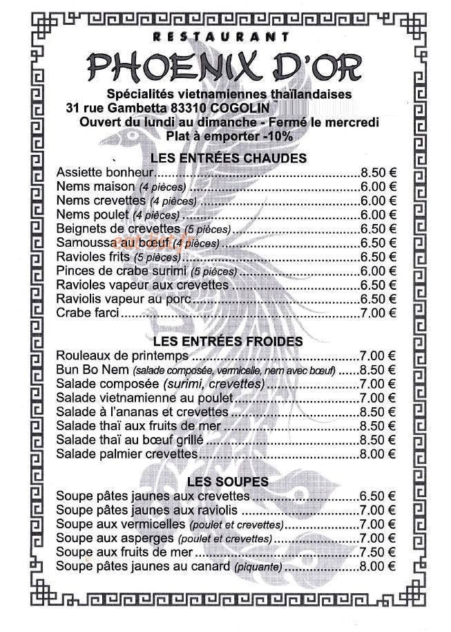 Phoenix d'or — carte page 1