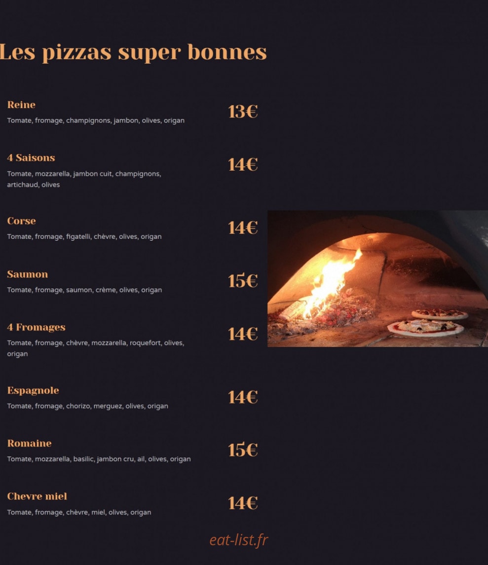 Restaurant Cauvet — carte page 4
