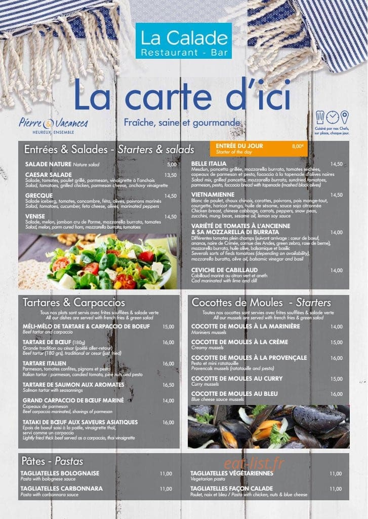 La Calade — carte page 1