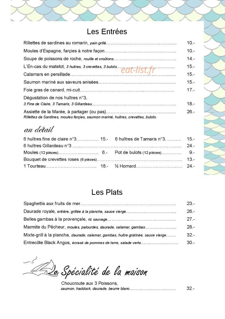 La Marée — carte page 3