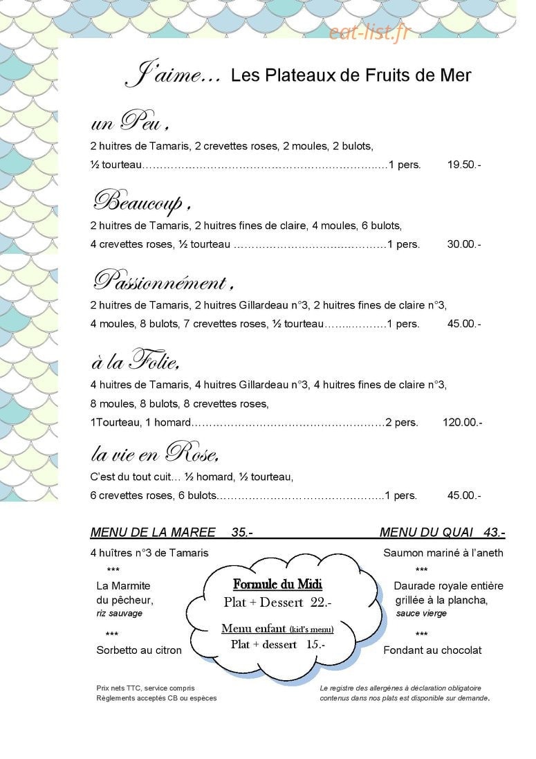 La Marée — carte page 2