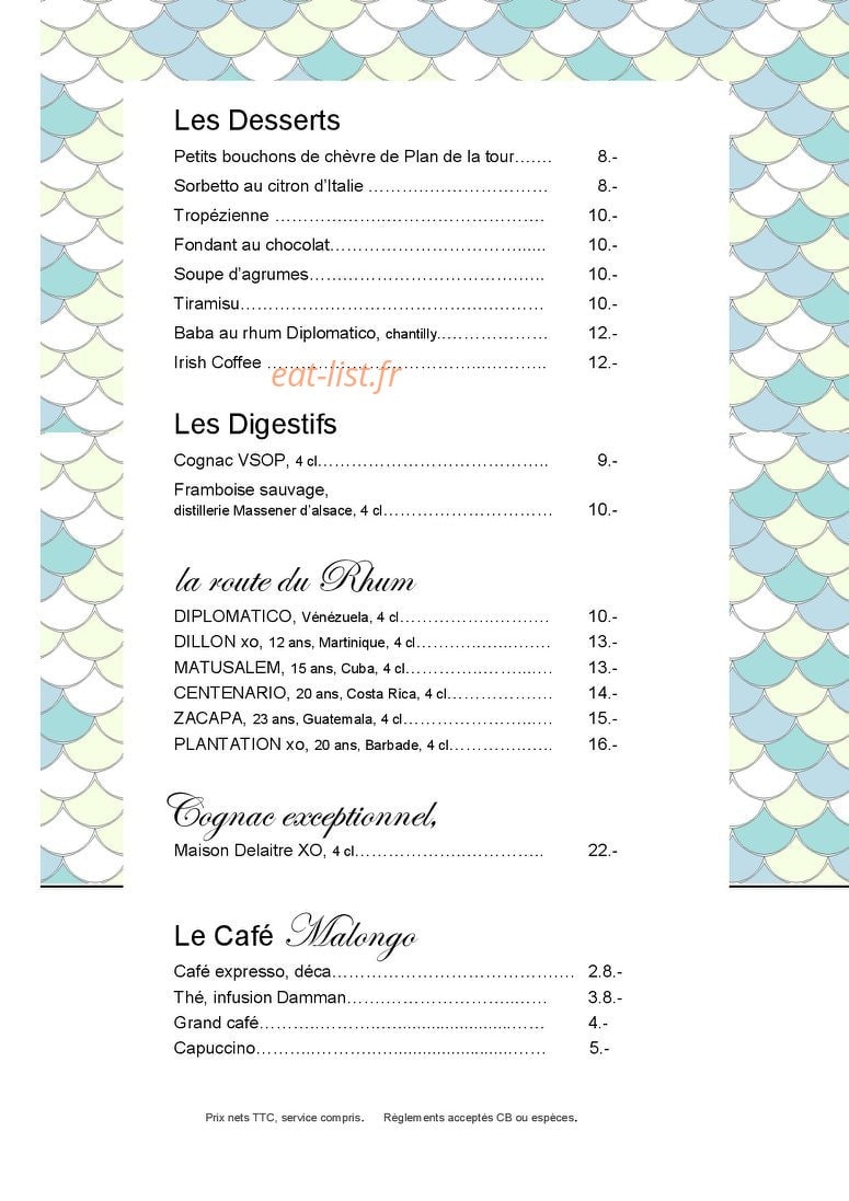 La Marée — carte page 4