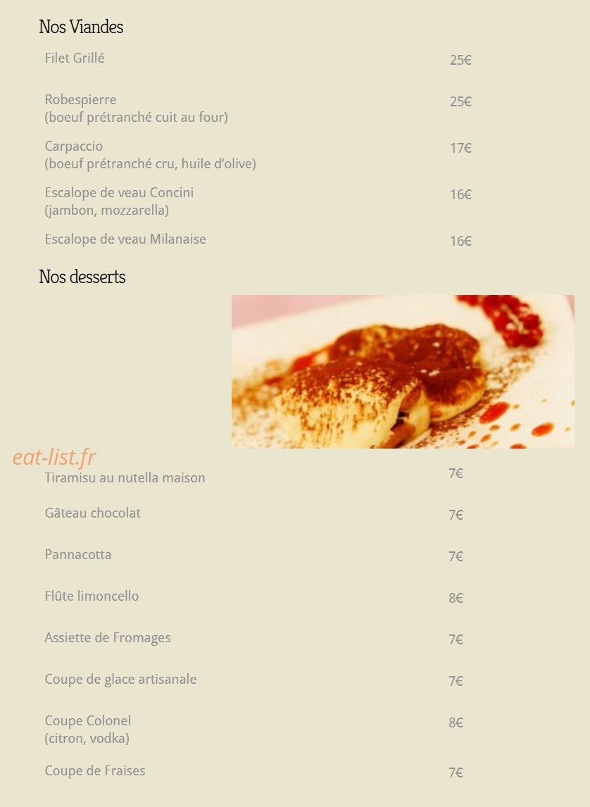 La Spaghetta — carte page 3