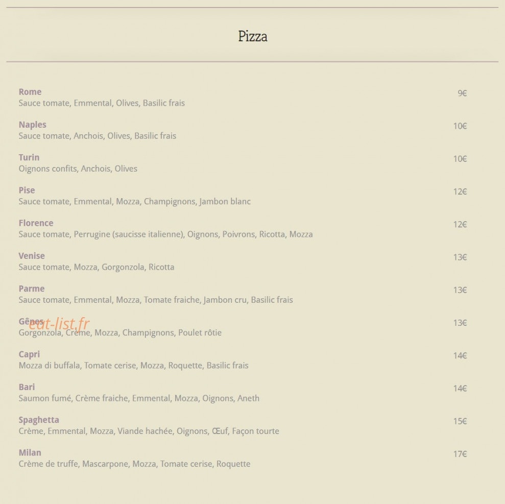 La Spaghetta — carte page 4