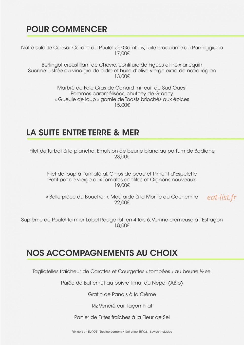 La Table des Oliviers — carte page 3