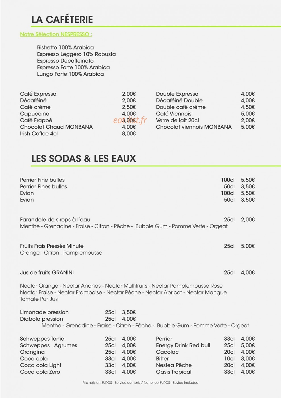 La Table des Oliviers — carte page 5